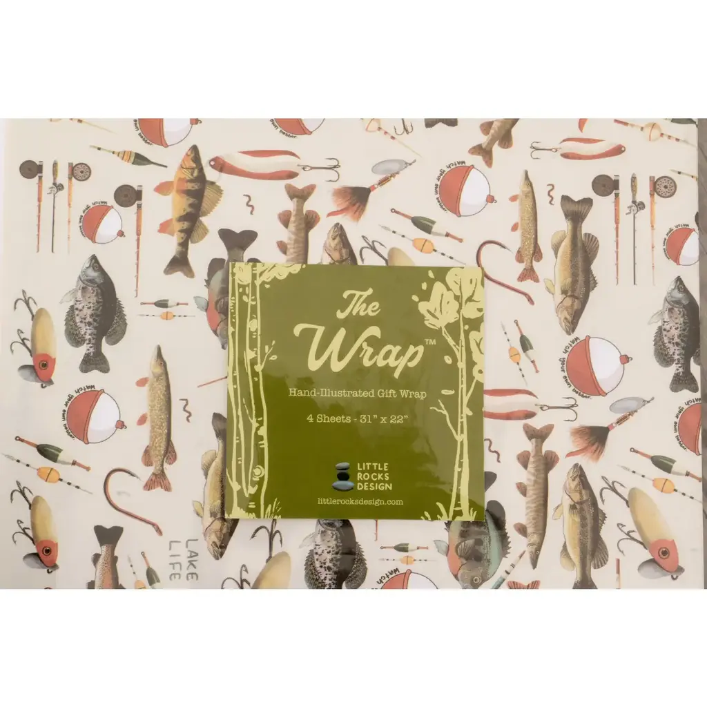 Little Rock Designs Gift Wrap - Fishing