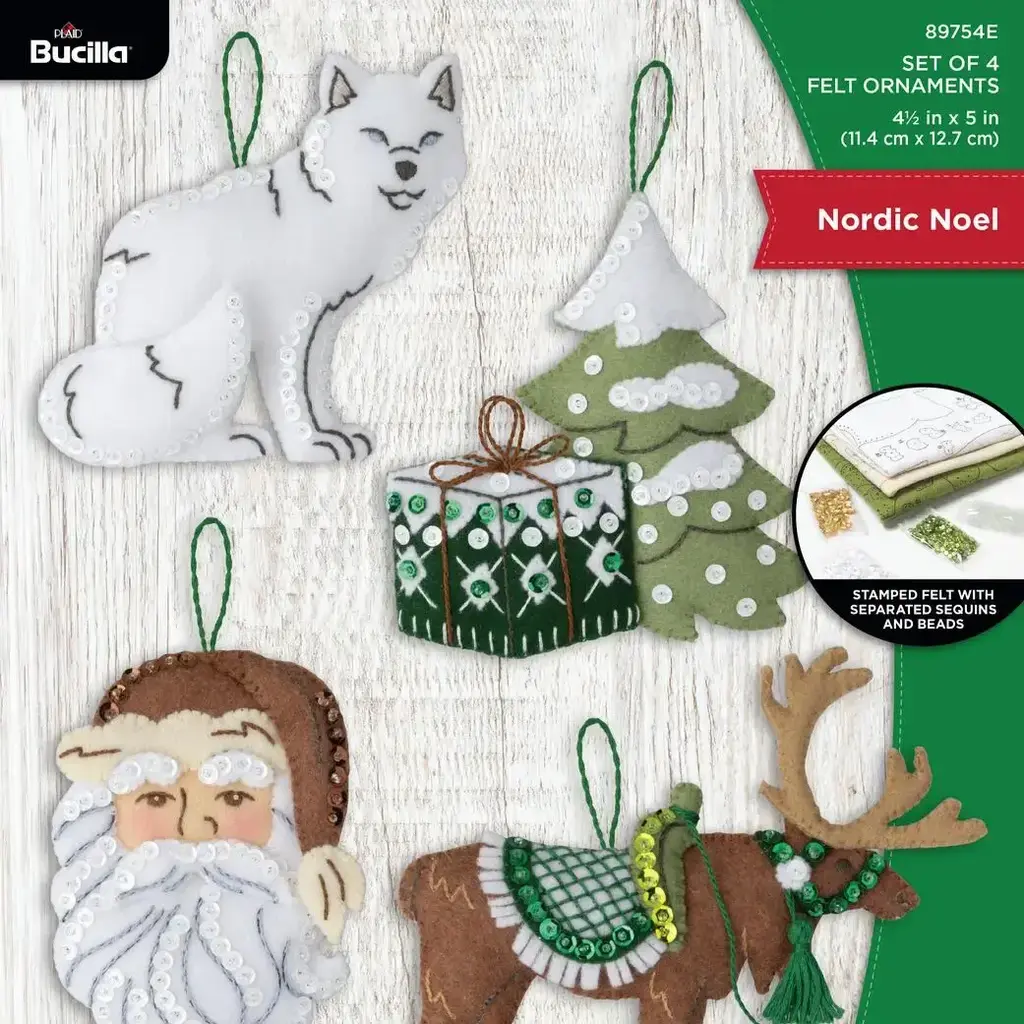 Bucilla Bucilla Nordic Noel Felt Ornament Kit Set of 4