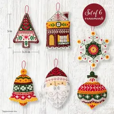 Bucilla Bucilla® Santa’S Nordic Ornaments Felt Kit