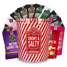 Pop Daddy Snacks Snowy and Salty Holiday Tin