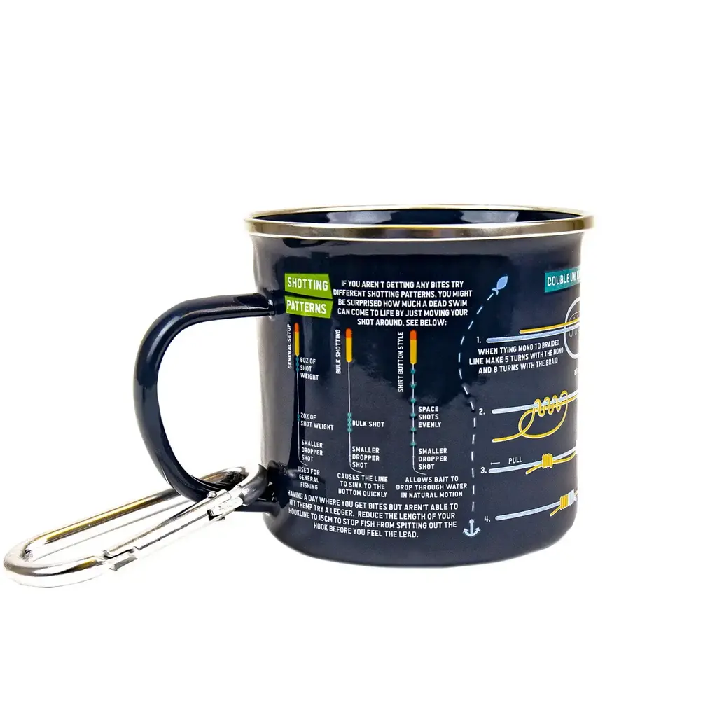 Gift Republic Fishing Guide Enamel Mug