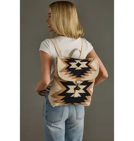Cream, Tan & Black Aztec Backpack