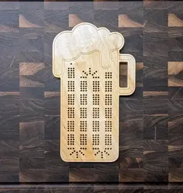 Arts and Craftsmanship Beer Mug Cribbage Board