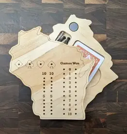 Arts and Craftsmanship Wisconsin State Travel Euchre Score Board
