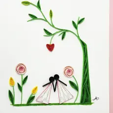 Iconic Quilling Quilling Greeting Card Female Wedding Couple