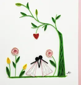 Iconic Quilling Quilling Greeting Card Female Wedding Couple