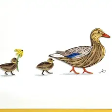 Iconic Quilling Quilling Greeting Card Mother Duck with Ducklings
