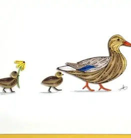 Iconic Quilling Quilling Greeting Card Mother Duck with Ducklings