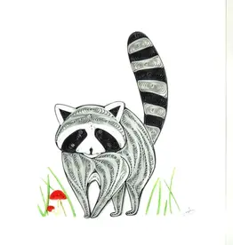 Iconic Quilling Quilling Greeting Card Racoon With Mushroom
