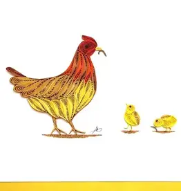 Iconic Quilling Quilling Greeting Card Hen With Chicks