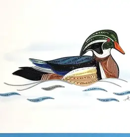 Iconic Quilling Quilling Greeting Card Wood Duck on Water