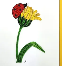 Iconic Quilling Quilling Greeting Card Ladybug with Daisy