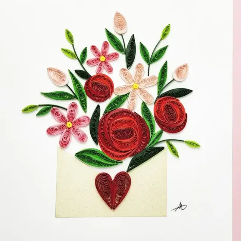 Iconic Quilling Quilling Greeting Card Flower Envelope