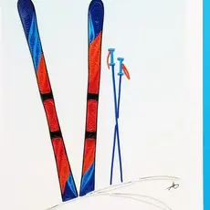Iconic Quilling Quilling Greeting Card Skis