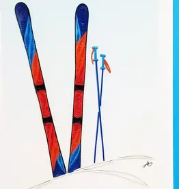 Iconic Quilling Quilling Greeting Card Skis