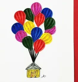 Iconic Quilling Quilling Greeting Card House With Balloons