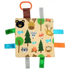 Baby Jack & Co. Forest Woodland Baby Crinkle Tag Square 8"x 8" Toy