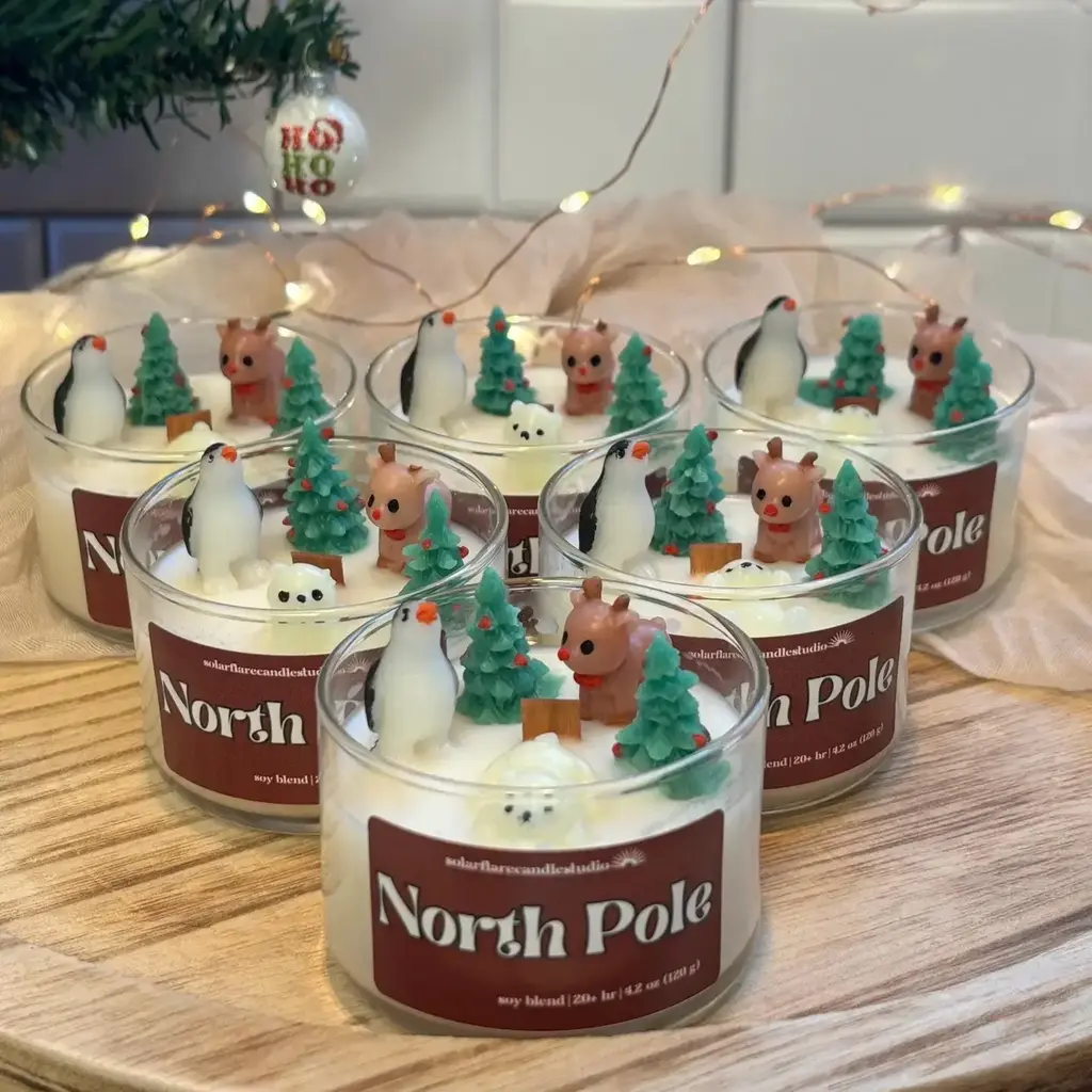 SolarFlareCandleStudio Wood-Wicked North Pole Soy Candle