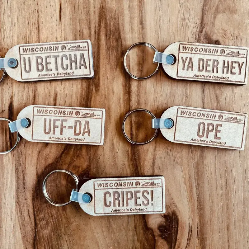 The Farmer's Wife Wisconsin Slang Keychain-Ya Der Hey