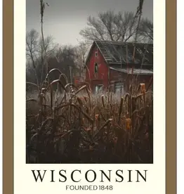 The Farmer's Wife Wisconsin Barn Framed Wood Print - Cabin Decor