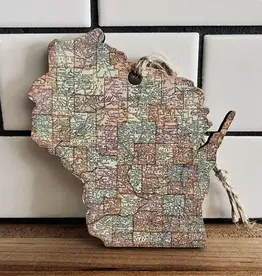 The Farmer's Wife Wisconsin Map Ornament