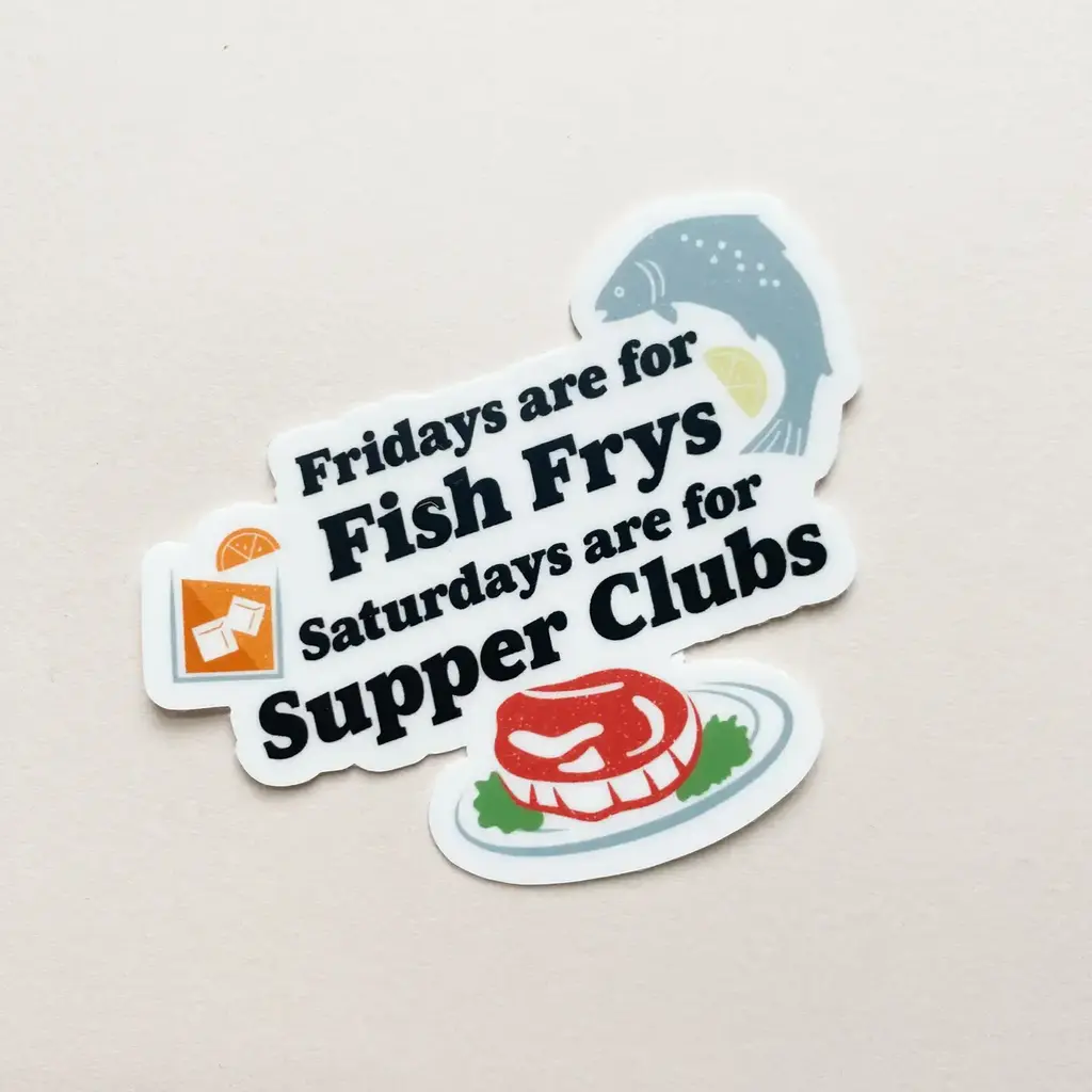 Bottlebrush Graphics Fish Fry Supper Club Vinyl Stickers