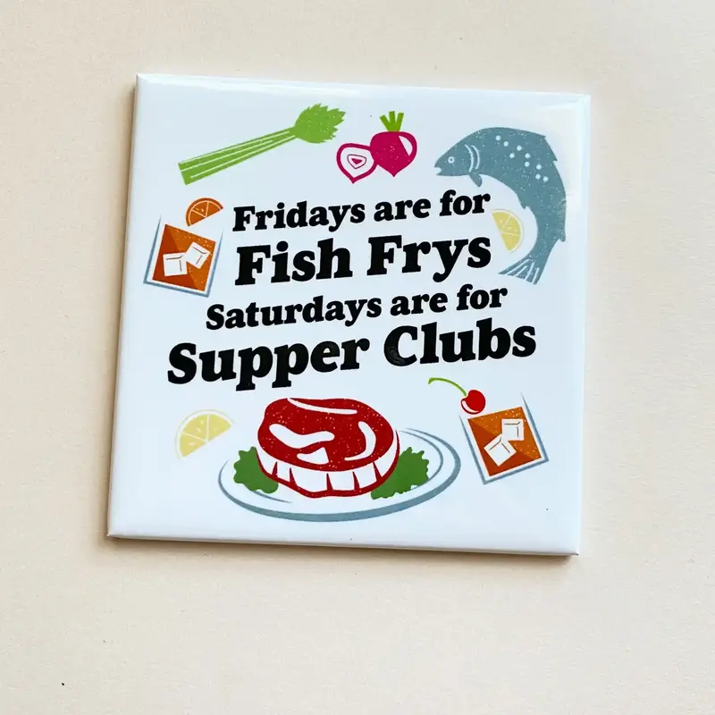 Bottlebrush Graphics Fish Fry Supper Club Magnet