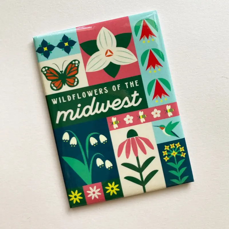 Bottlebrush Graphics Magnet - Midwest Wildflowers