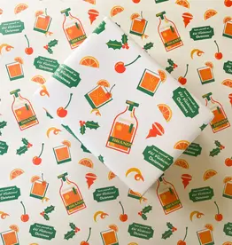 Bottlebrush Graphics Old Fashioned Holiday Wrapping Paper Sheets