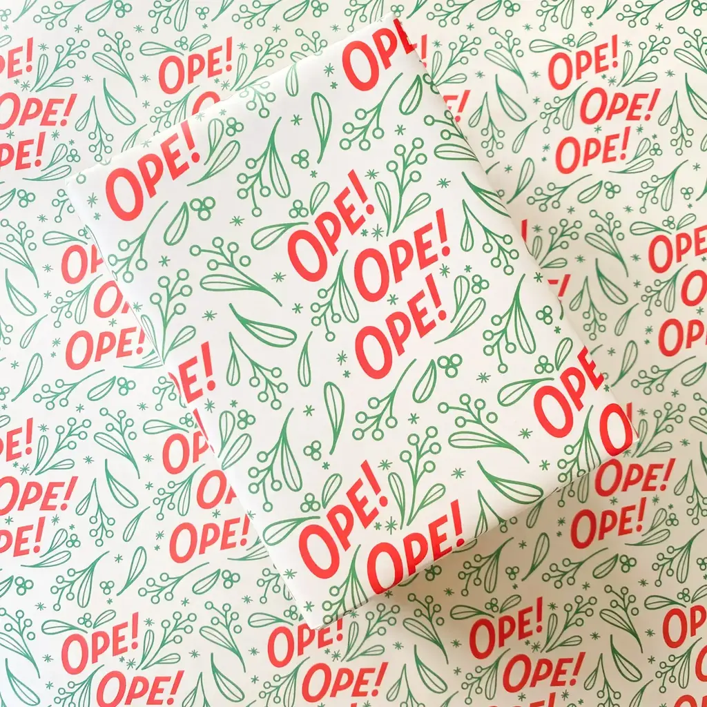 Bottlebrush Graphics Ope Holiday Wrapping Paper Sheets