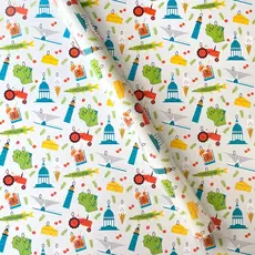 Bottlebrush Graphics WI Ornaments Holiday Wrapping Paper Sheets