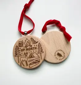 Bottlebrush Graphics Up North Engraved Ornaments
