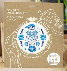 Hook, Line & Tinker Blue Jay Complete Embroidery Kit