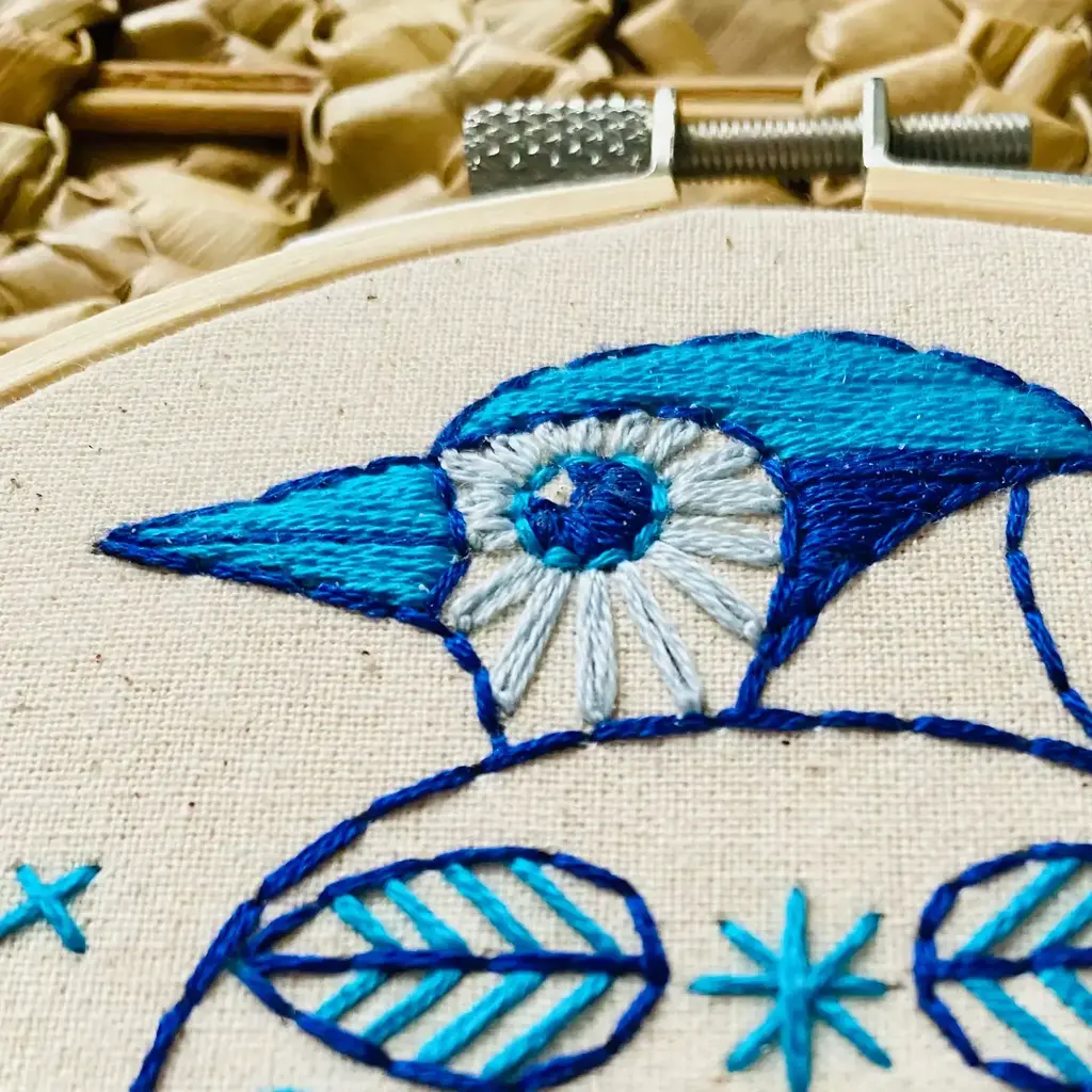 Hook, Line & Tinker Blue Jay Complete Embroidery Kit