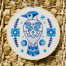 Blue Jay Complete Embroidery Kit
