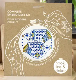 Hook, Line & Tinker Turtle Doves Complete Embroidery Kit