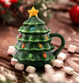 Mr. Christmas Figural Lidded Mug - 16oz Tree Mug - Green