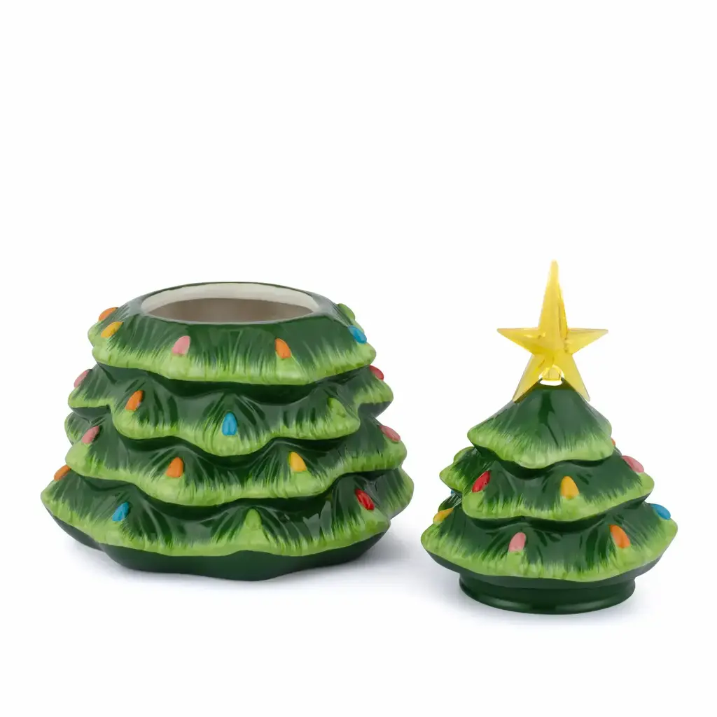 Mr. Christmas 13" Lit Nostalgic Cookie Jar - Green Tree