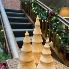 Wood Turned Tree Set of 3