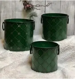 DNS Designs Green Snowflake Pattern Bucket - Small