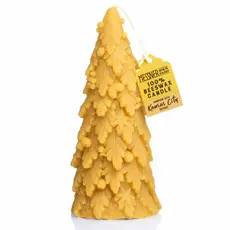 Decorated Christmas Tree - 100% Beeswax Candle - Handmade
