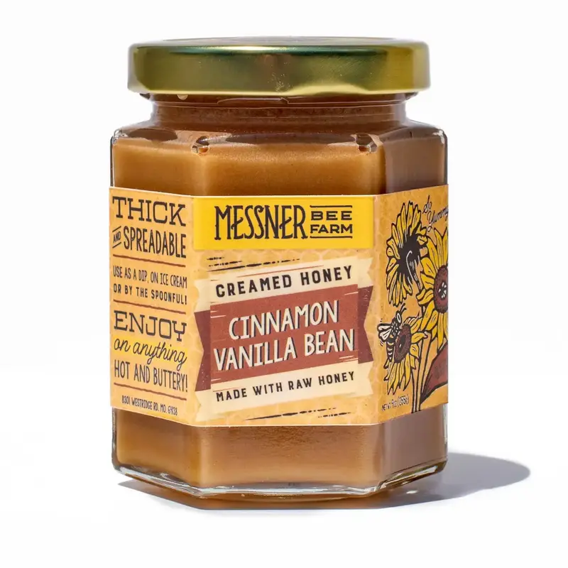 Messner Bee Farm 9 oz. Cinnamon Vanilla Bean Creamed Honey