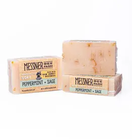 Peppermint Sage Soap - Made with Raw Honey and Beeswax