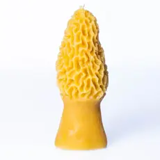 Morel Mushroom Candle - 100% Beeswax - Handmade