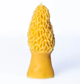 Morel Mushroom Candle - 100% Beeswax - Handmade