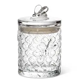 Abbott Honeycomb Jar with Bee On Sealed Lid