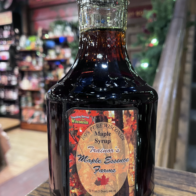 Trainor's Maple Essence Farms Wisconsin Pure Maple Syrup - 1 Quart Glass