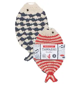 Volume One Little Fish Tawashi Crocheted Dishcloths Set of 2