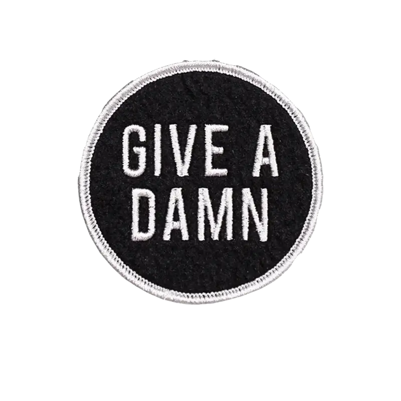 Oxford Pennant Give A Damn Embroidered Patch