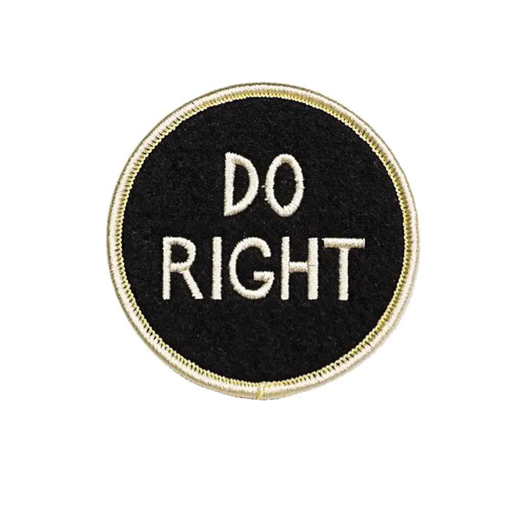 Oxford Pennant Do Right Embroidered Patch